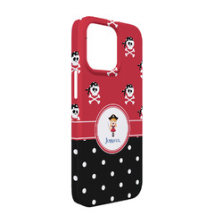 Girl's Pirate & Dots iPhone Case - Plastic - iPhone 13 (Personalized)