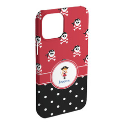 Girl's Pirate & Dots iPhone Case - Plastic - iPhone 15 Plus (Personalized)