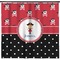 Girl's Pirate & Dots Shower Curtain - 71" x 74" (Personalized)