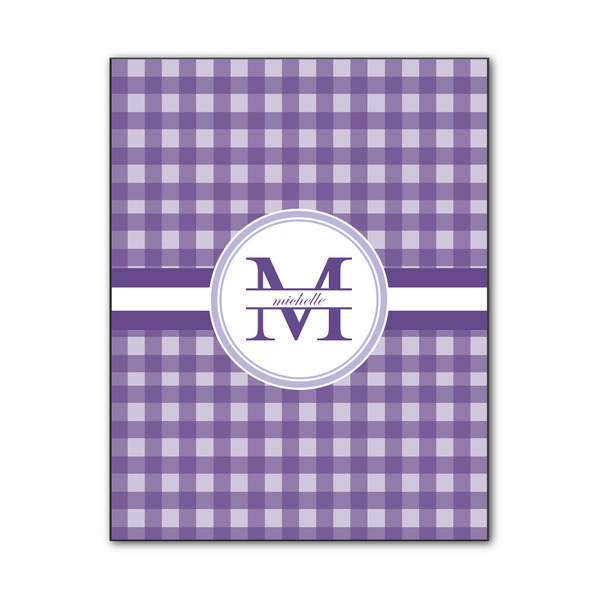 Custom Gingham Print Wood Print - 11x14 (Personalized)