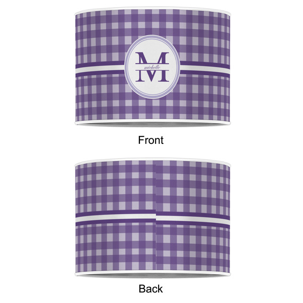 Gingham Print 12" Drum Lampshade - APPROVAL (Poly Film)