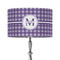 Gingham Print 12" Drum Lampshade - ON STAND (Fabric)