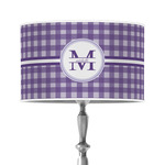Gingham Print 12" Drum Lamp Shade - Poly-film (Personalized)