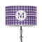 Gingham Print 12" Drum Lampshade - ON STAND (Poly Film)