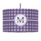 Gingham Print 12" Drum Pendant Lamp - Fabric (Personalized)