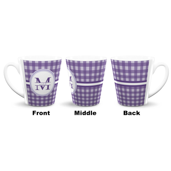 Gingham Print 12 Oz Latte Mug - Approval