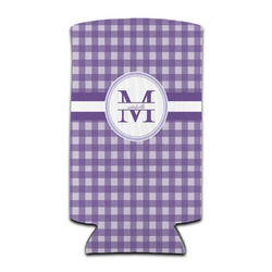 Gingham Print Can Cooler (tall 12 oz) (Personalized)