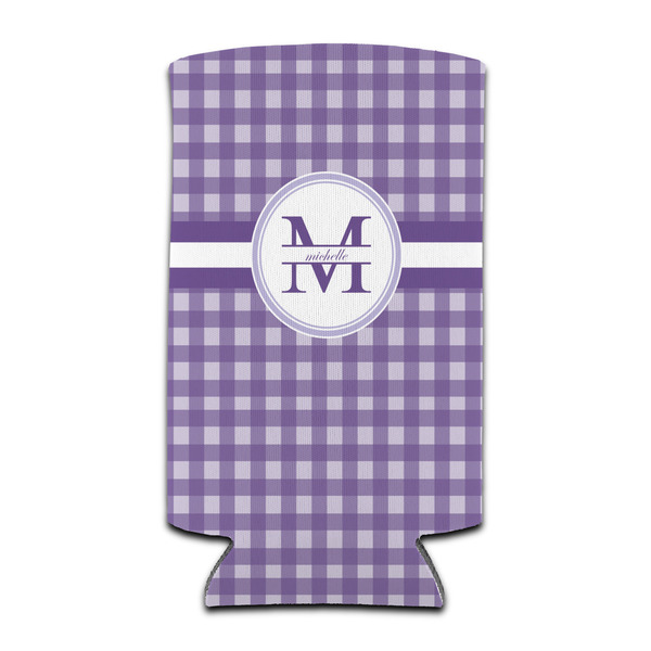 Gingham Print 12oz Tall Can Sleeve - Set of 4 - FRONT