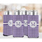 Gingham Print 12oz Tall Can Sleeve - Set of 4 - LIFESTYLE