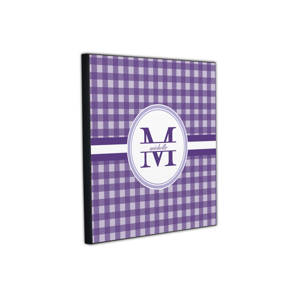 Gingham Print 12x12 Wood Print - Angle View