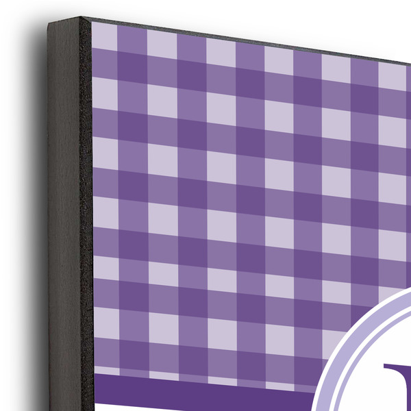 Gingham Print 12x12 Wood Print - Closeup