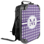 Gingham Print Kids Hard Shell Backpack (Personalized)