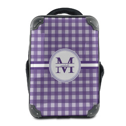 Gingham Print 15" Hard Shell Backpack (Personalized)