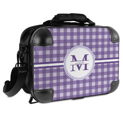 Gingham Print Hard Shell Briefcase (Personalized)