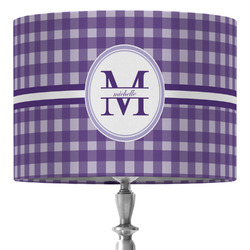 Gingham Print 16" Drum Lamp Shade - Fabric (Personalized)