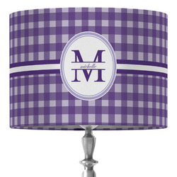 Gingham Print 16" Drum Lamp Shade - Fabric (Personalized)