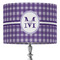 Gingham Print 16" Drum Lampshade - ON STAND (Fabric)