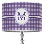 Gingham Print 16" Drum Lamp Shade - Poly-film (Personalized)