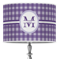 Gingham Print Drum Lamp Shade (Personalized)