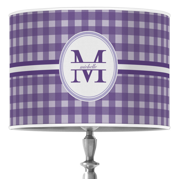 Custom Gingham Print Drum Lamp Shade (Personalized)