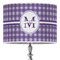 Gingham Print 16" Drum Lampshade - ON STAND (Poly Film)