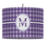 Gingham Print Drum Pendant Lamp (Personalized)