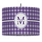 Gingham Print Drum Pendant Lamp (Personalized)