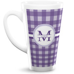 Gingham Print 16 Oz Latte Mug (Personalized)