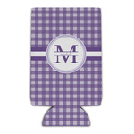Gingham Print Can Cooler (16 oz) (Personalized)