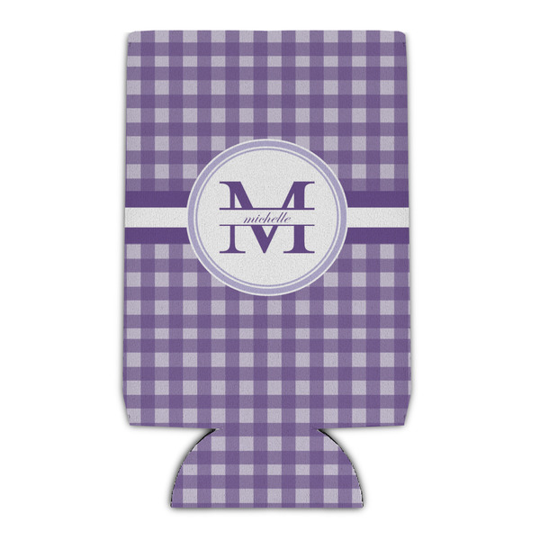 Custom Gingham Print Can Cooler (Personalized)