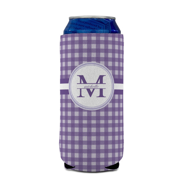 Gingham Print 16oz Can Sleeve - FRONT (on can)