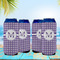 Gingham Print 16oz Can Sleeve - Set of 4 - LIFESTYLE