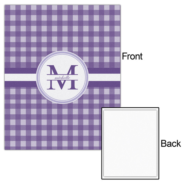 Gingham Print 16x20 - Matte Poster - Front & Back