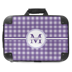 Gingham Print Hard Shell Briefcase - 18" (Personalized)
