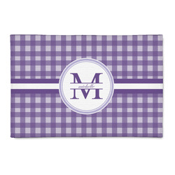 Gingham Print 2' x 3' Patio Rug (Personalized)