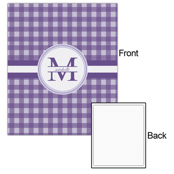 Gingham Print 20x24 - Matte Poster - Front & Back