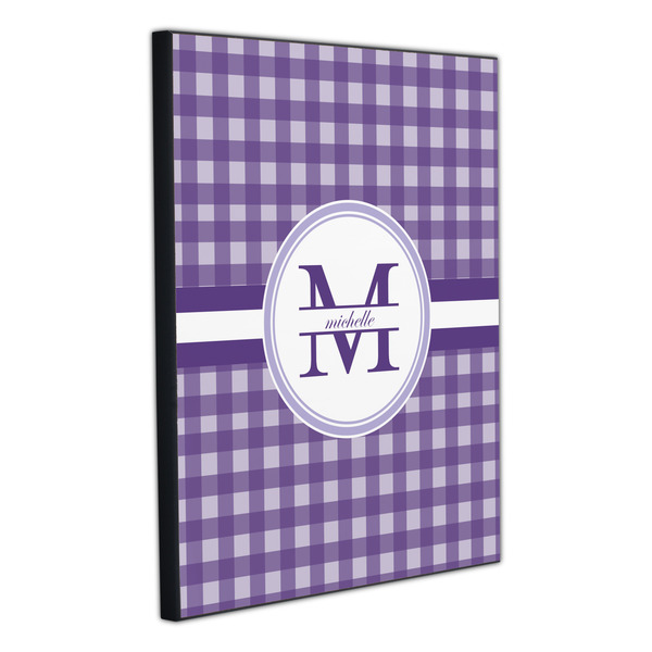 Gingham Print 20x24 Wood Print - Angle View