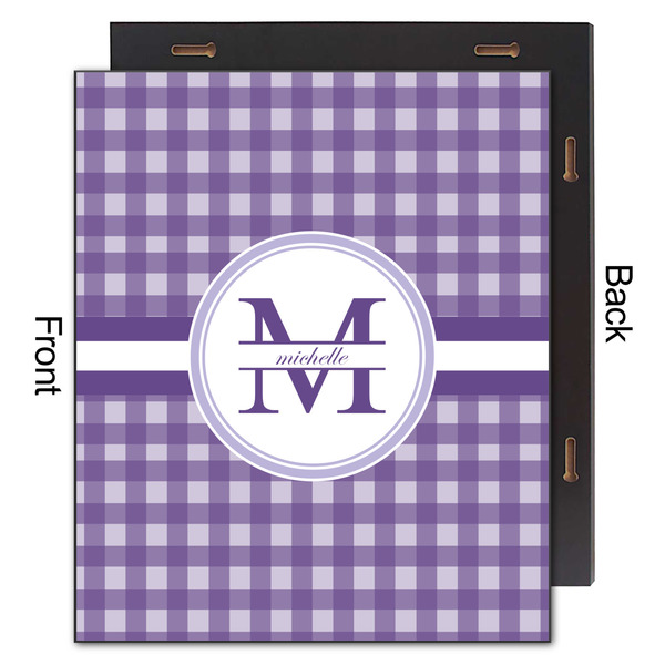 Gingham Print 20x24 Wood Print - Front & Back View