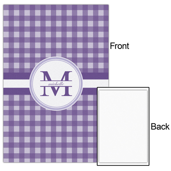 Gingham Print 20x30 - Matte Poster - Front & Back
