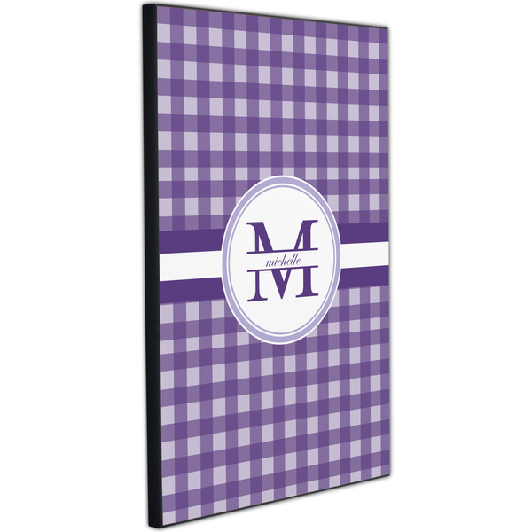 Gingham Print 20x30 Wood Print - Angle View