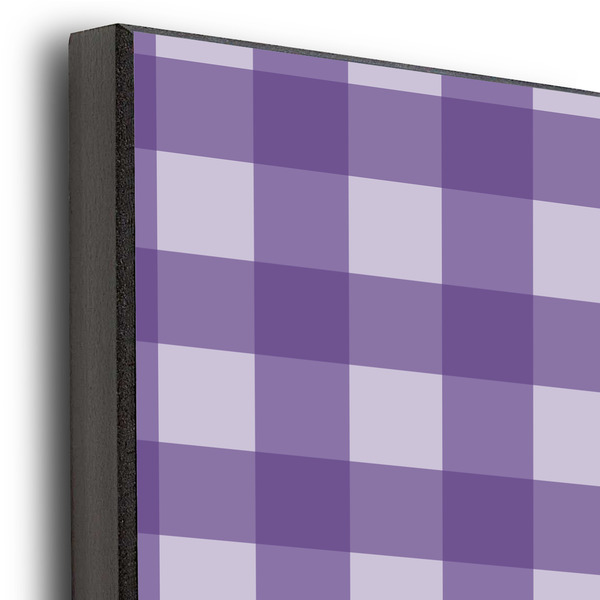 Gingham Print 20x30 Wood Print - Closeup
