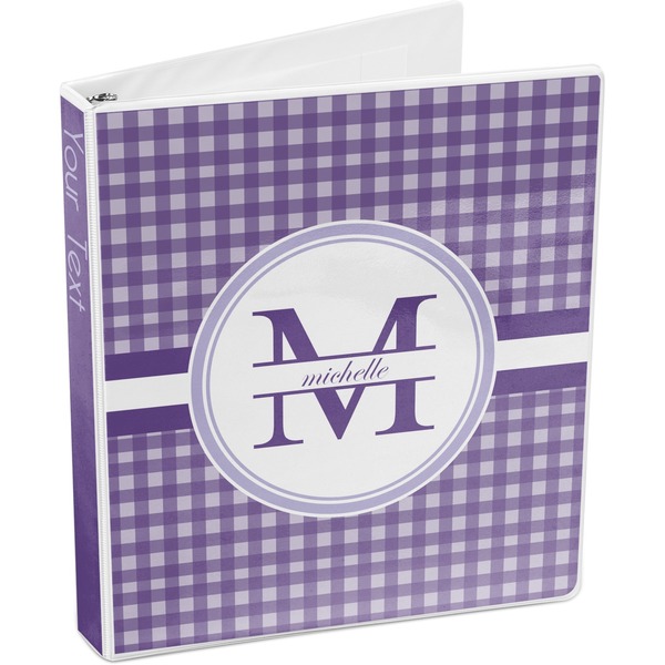 Gingham Print 3-Ring Binder 3/4 - Main