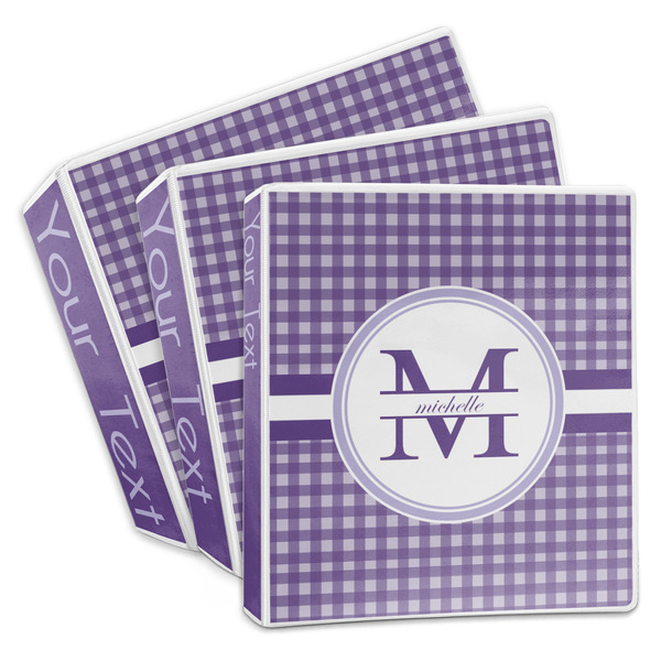 Gingham Print 3-Ring Binder Group