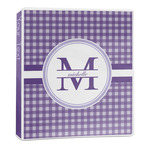 Gingham Print 3-Ring Binder - 1 inch (Personalized)