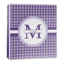 Gingham Print 3-Ring Binder - 1 inch (Personalized)