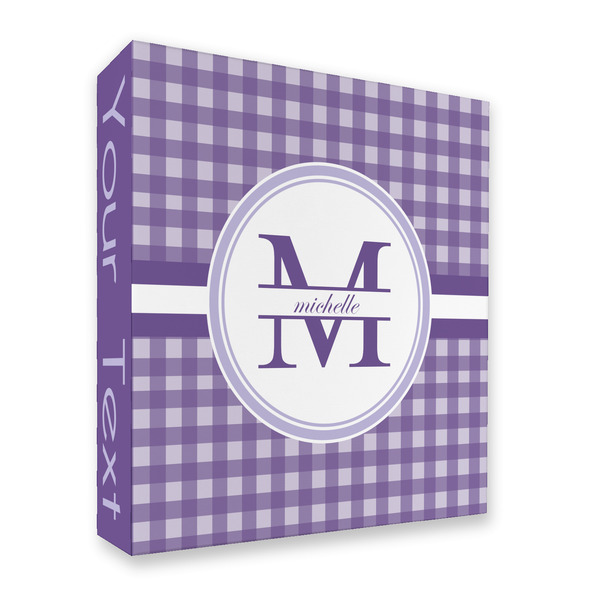 Gingham Print 3 Ring Binders - Full Wrap - 2" - FRONT