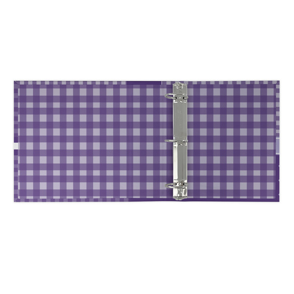 Gingham Print 3 Ring Binders - Full Wrap - 2" - OPEN INSIDE