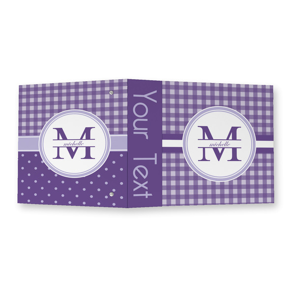 Gingham Print 3 Ring Binders - Full Wrap - 2" - OPEN OUTSIDE