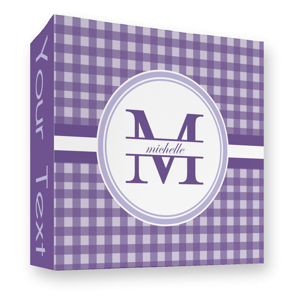 Gingham Print 3 Ring Binders - Full Wrap - 3" - FRONT