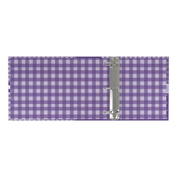 Gingham Print 3 Ring Binders - Full Wrap - 3" - OPEN INSIDE